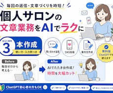 個人サロンの文章業務をAIで時短します イメージ1