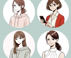 SNS用シンプルアイコンイラスト描きます ＜限定価格＞インスタ・X・ブログで差別化しよ♪
