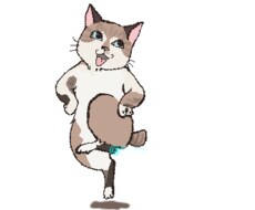 あなたの猫を好きなポーズでイラストにします イメージ1