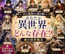 異世界のあなたは何タイプ？魂の役割を視ます あなたの魂が選ぶもう一つの人生。【前世・今世】のキャラ鑑定