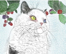 即日納品可能、画像を参考に鉛筆スケッチを描きます 画像を元にスケッチ画から全面カラーの絵画まで心温まる物に。