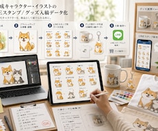 AI生成キャラを、LINEスタンプ・グッズにします AI生成イラストのLINEスタンプ/グッズ入稿データ化