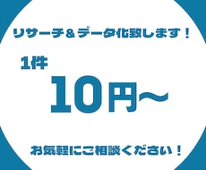 格安！どんなリサーチ＆データ化承ります イメージ1