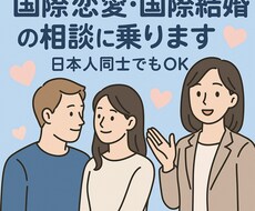5年経験あり/外国人との恋愛・結婚の悩みを聞きます イメージ1
