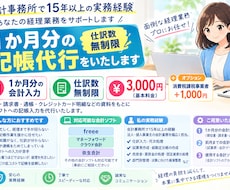 仕訳数無制限！1か月分の記帳代行します イメージ1