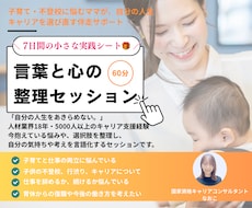 今抱えている悩みや、選択肢を整理言語化します イメージ1