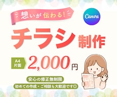 集客につながる！柔らかく温かみのあるチラシ作ります イメージ1