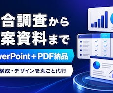 競合調査から提案資料まで丸ごと作成します 調査・構成・デザインを一括で代行します