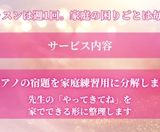 ピアノの宿題を家庭練習用に分解します イメージ1