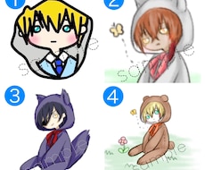 可愛いアイコンを描きます TwitterやSNSのアイコンを自分だけのオリジナルに