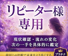リピーター様専用★現状・流れ・次の一手詳しくみます 前回鑑定との変化を詳しく確認できます