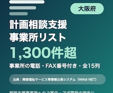 大阪府の計画相談支援事業所リストをお届けします イメージ1