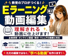 Eラーニング・講座動画編集します 企業マニュアルも対応可能！1～9本依頼用