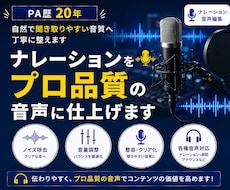 ナレーションをプロ品質の音声に仕上げます イメージ1