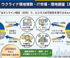 ウクライナ現地情勢・IT市場・現地調査のご相談ます イメージ1