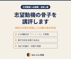 大学職員の志望動機の骨子を元銀行員が講評します イメージ1