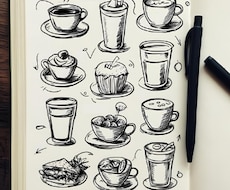 手描きイラスト、線画、どんなテーマでも描きます イメージ1