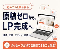 原稿ゼロからLP完成まで一貫制作します イメージ1