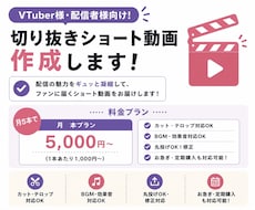 VTuberさん向け切り抜きshorts作成します イメージ1