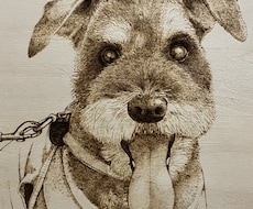 ペットの似顔絵をウッドバーニングで作成します イメージ1