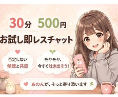即レス30分500円！モヤモヤ解消できます