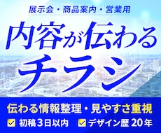 法人・事業者向けの伝わるチラシを制作します 《展示会・商品案内・営業用に対応》デザイン歴20年