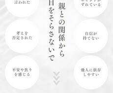 親との関係からくる生きづらさ　お話聞きます イメージ1