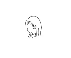 横顔のシンプルイラスト描きます イメージ1