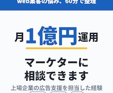 月1億円運用マーケターがweb集客の相談に乗ります イメージ1