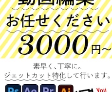 youtube動画などのカット編集を行います ジェットカット3000円！（動画30分以内）