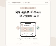 SNS・副業のお悩み相談に乗ります イメージ1