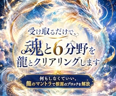 龍と共に魂と人生の６分野を整えます イメージ1