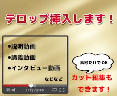 動画のテロップ挿入します イメージ1