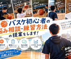 バスケ初心者の悩みに合わせて基礎練習を提案しまます イメージ1