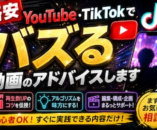 動画編集を添削・アドバイスします バズるコツ伝授！あなたのアカウントを手伝います！
