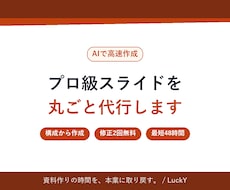 プロ級スライド高速作成｜資料の"面倒"を代行します イメージ1