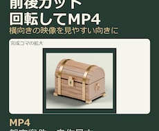 短い動画3本をカットしてMP4に整えます イメージ1