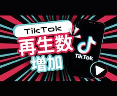 TikTokの再生回数増やします イメージ1