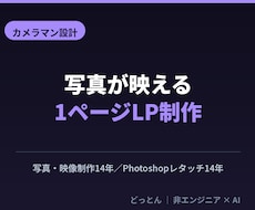 写真が映える1ページのおしゃれサイトを制作します イメージ1