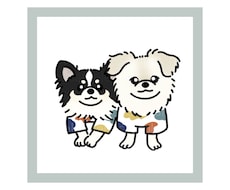 写真からゆるっとかわいいペット似顔絵を描きます 大切な"うちの子"をゆるっとかわいいイラストでお届けします！