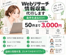 Webリサーチ・情報収集を丁寧に代行します イメージ1