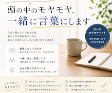 頭の中のモヤモヤ、一緒に言葉にします イメージ1