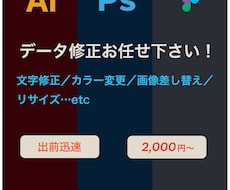 データの修正・変更等、承ります イメージ1