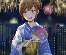 キャラクター１体、背景付きイラスト、承ります キービジュアルの作成など、高品質で納品いたします。