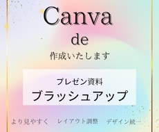Canvでプレゼン資料をブラッシュアップ致します イメージ1