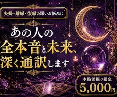 夫婦・離縁復縁｜相手の全本音と未来を深く通訳します ​お試しでは視きれない奥底の感情と未来の展開を本格霊視します