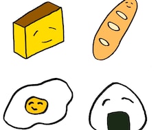 名前なし☺︎食べ物のオリジナルキャラクター描きます 完全オリジナル！あなただけのSNSアイコン等作ります！