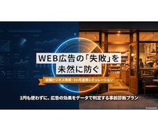 3ヶ月のWEB広告運用シュミレーションを作成します 来客数や、集客チャネルを増やしたい店舗オーナー・経営者へ