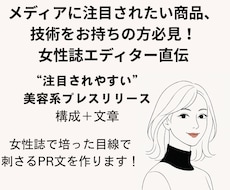 美容・コスメ専門！プレスリリースを作成します イメージ1