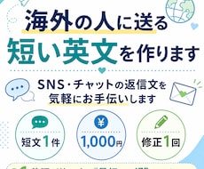 海外の人に送る短い英文を作ります イメージ1